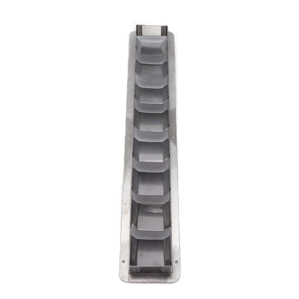 Marine Vent Grille Aflang Rustfrit Stål 8 Slots Gitterdæksel Bådskodder Blind Louvre