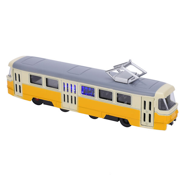 1:90 Børne Træk Tilbage Bil Legetøj Børn Legering Simulation Bilmodel Dekoration med Lyd Lys (Gul)