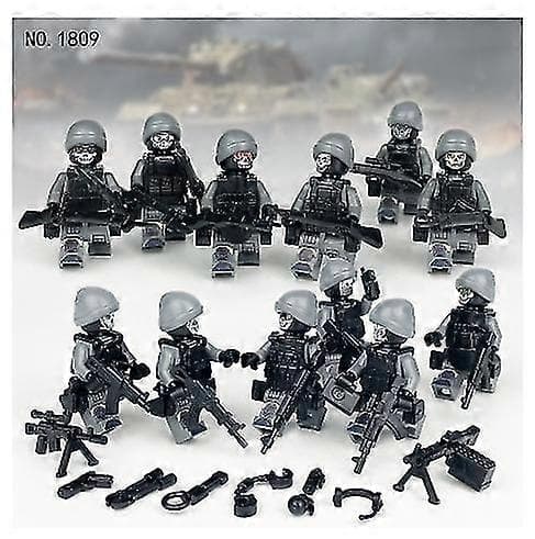Ny version Ghost Squadron 1809 Små partiklar Militärfigur Modell Hörlurar Vapenutrustning Byggklossleksaker