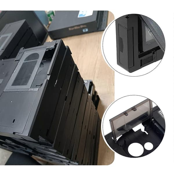【03】Sort VHS-C Kassetteadapter til VHS-C SVHS Videokameraer RCA Forseglet Motoriseret