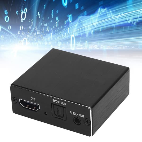 HDMI-ljudextraktor, 4K 30Hz HDMI-ljuddelare till optisk 3,5 mm, stereoadapter