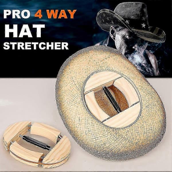 【03】Hat Stretcher 4-vejs, Hat Stretcher til brugerdefinerede hatte Størrelse 6 7/8 til 8 1/2, Hat Stretcher, Kraftig Hat Expander
