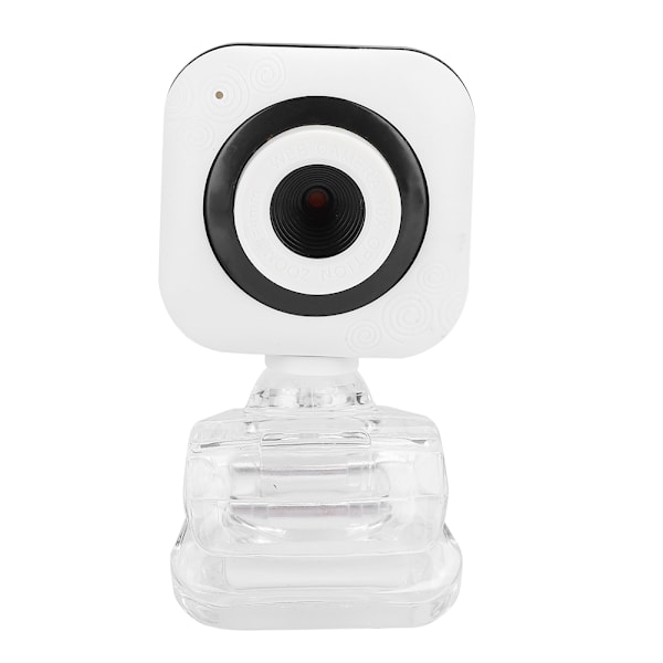 Indbygget Mikrofon Computer Kamera Webcam PC Tilbehør 480P Hvid med Transparent Klips