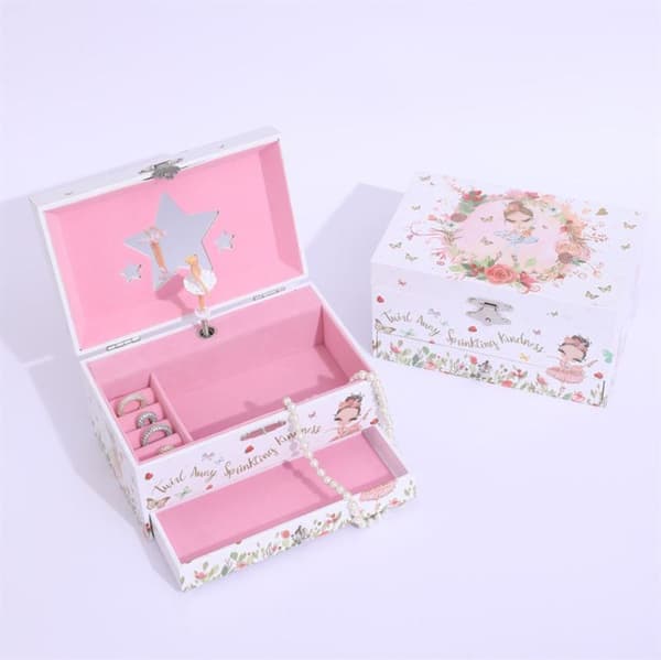 【03】UNIQ Ballerina Music Box for Children - White
