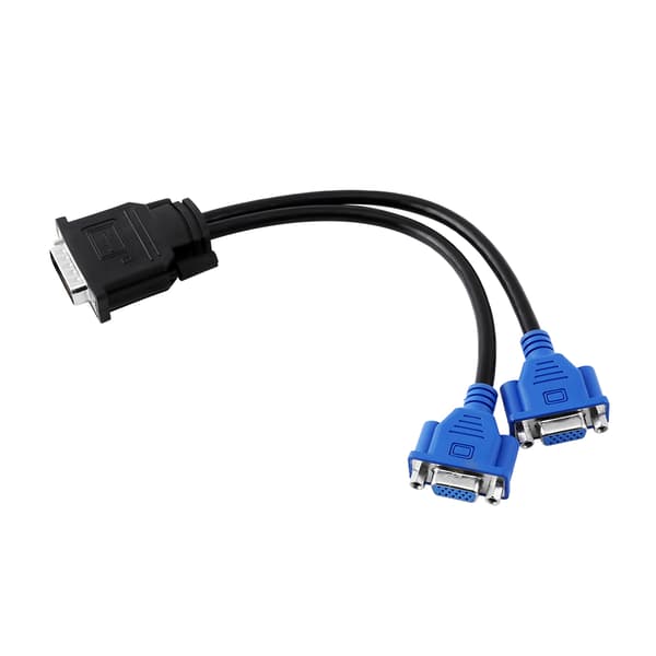 DMS-59 Pin Han til 2 VGA 15 Pin Hun Splitter Adapter Kabel Ledning til HP Dell Skærm