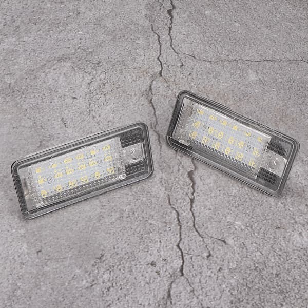 1 Par LED Bakre Registreringsskylt Lampor Passar Audi