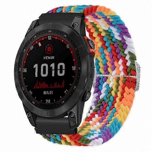Justerbart sportsarmbånd i nylon med 20 mm PC-stik til aktivitetsmåler Rainbow
