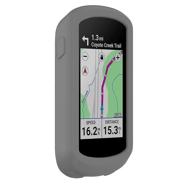 Garmin Explore 2 -pyöräily-GPS-tietokoneelle. Pudotussuojattu pehmeä silikonikotelo. Dark grey Style A