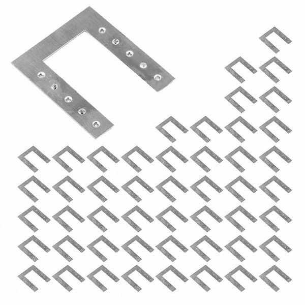50-pack jordklämmor med bricka och distans för solpaneler, storlek 42x50 mm