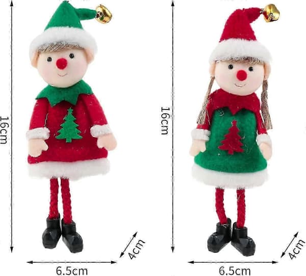 Mini julealfedukkesæt - Drilske drille-alfer til festlig julepynt