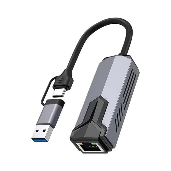 5 Gbps Ethernet-adapter til Wins 10/11, USB/Type-C til RJ45 netværksadapter med højhastighedsoverførsel