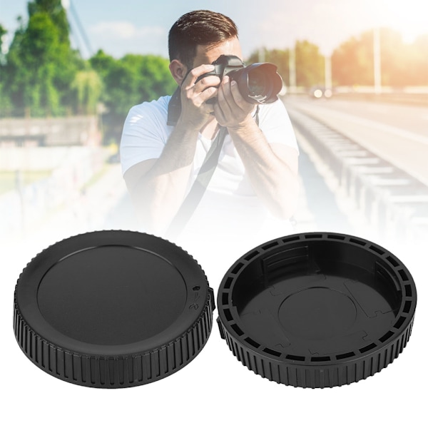 2 stk. Sort Universal DSLR Kameraobjektivdæksel Bagdæksel til Nikon Z6 Z7 og Z Mount Kameraer