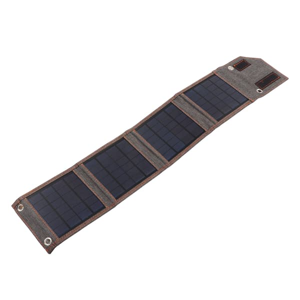 Foldbar solpaneloplader polykrystallinsk silicium 8W 5V USB-port udendørs foldetaske soloplader til camping vandreture bjergbestigning