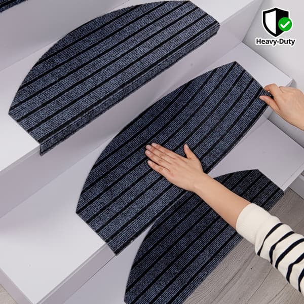 【03】Skridsikre trappetrin til kæledyr, 15-pak selvklæbende puder til trætrapper 【Sort】 【Black】 60CMX24CM(15 pcs)