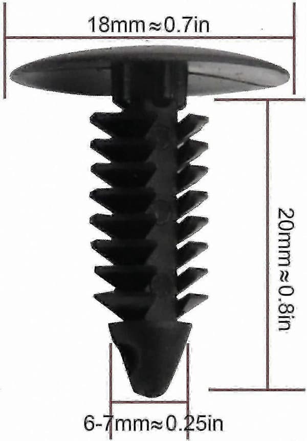 Beskyttelse til huller til nummerplader foran, 4-pak kofangerpropper, størrelse 6-7 mm, holdbart design til køretøjsbeskyttelse Black