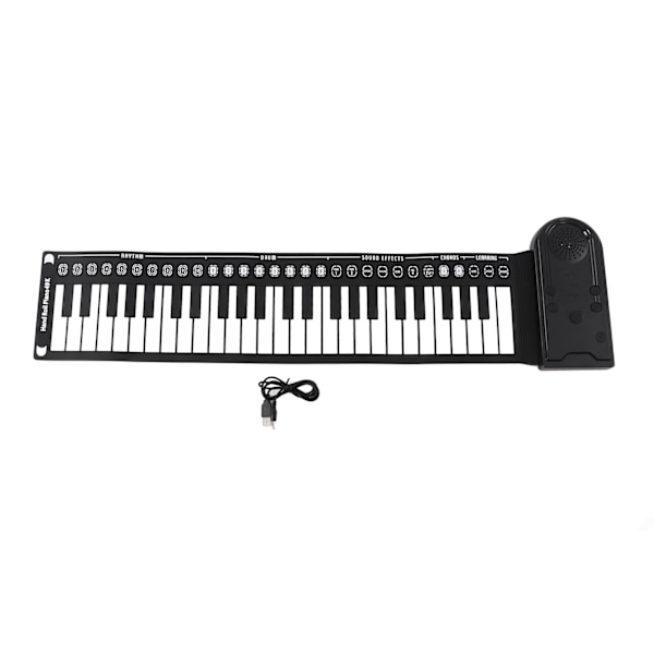 Handrullad Piano 49 Tangenter Portabelt Vikbart Elektriskt Keyboard Piano med Högtalare för Nybörjare Musikinstrument