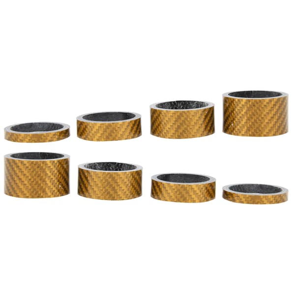 2 Set Kolfiber 5/10/15/20mm Cykel Headset Framgaffel Spacer Stam Cykelbricka Guld
