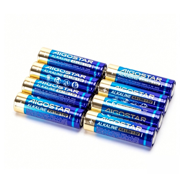 8st alkaliskt batteri LR6 (AA) 1.5V