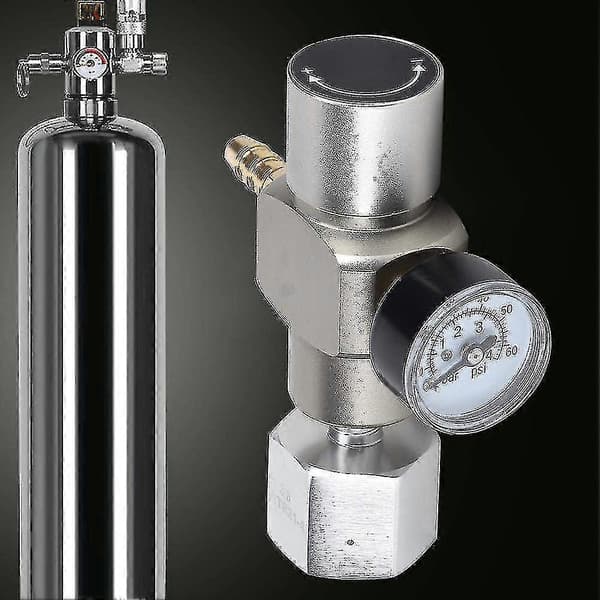 CO2-trykregulator, 2-i-1 mini CO2-gasregulator sodatrykmåler med 3/8 tommer til TR21.4-adapter til Sodastream den bedste
