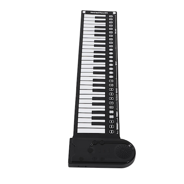 Handrullad Piano 49 Tangenter Portabelt Vikbart Elektriskt Keyboard Piano med Högtalare för Nybörjare Musikinstrument