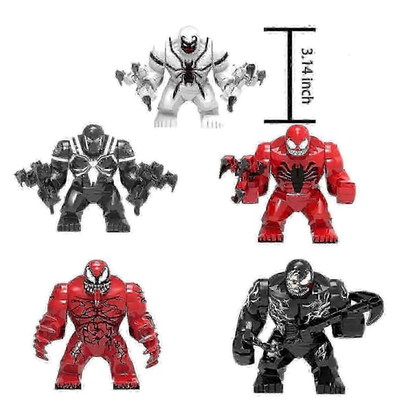 Venom Action Figur Sæt - 6 stk. Byggeklods Statuer til Samlere