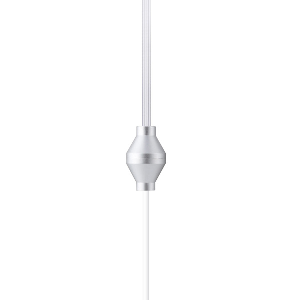 In ear Headset Luftslang Säkerhet Hörsnäcka med Mikrofon för IOS för Android Vit