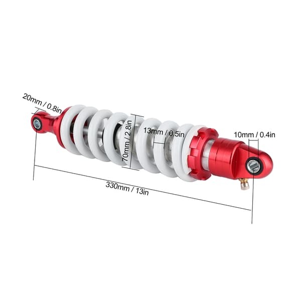 Justerbar Dæmpnings Bagstøddæmper til Pit Quad Dirt Bike ATV Buggy (330mm)