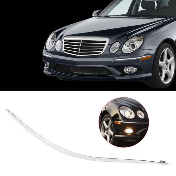 Främre stötfångarlist kromlist passar för Mercedes Benz W211 E-klass E320 E350 E550 E63 AMG (Höger 2118852421)