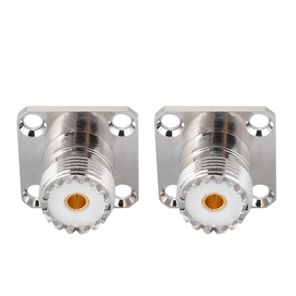 2 st UHF Hona SO239 4 Håls Socket Panel Chassi RF Koaxial Adapter Kontakt