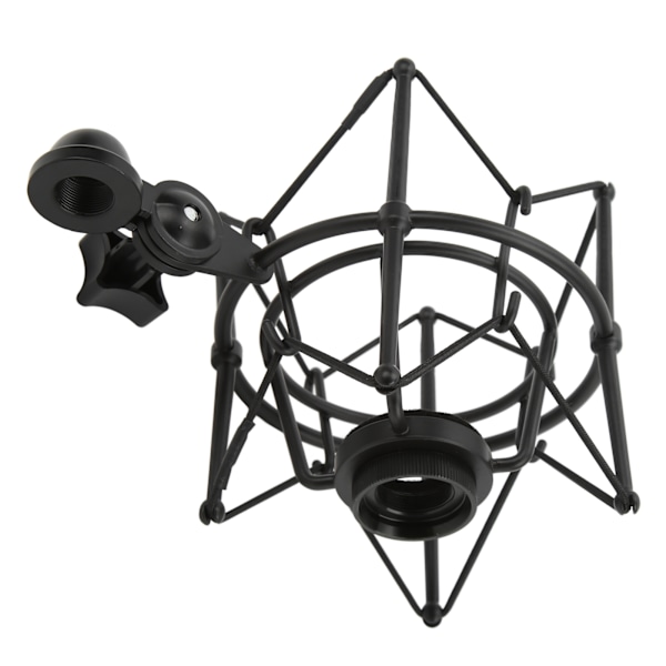 Mikrofon Shock Mount Clip Mic Anti Vibrationshållare för Livestreaming Inspelningsstudio Svart