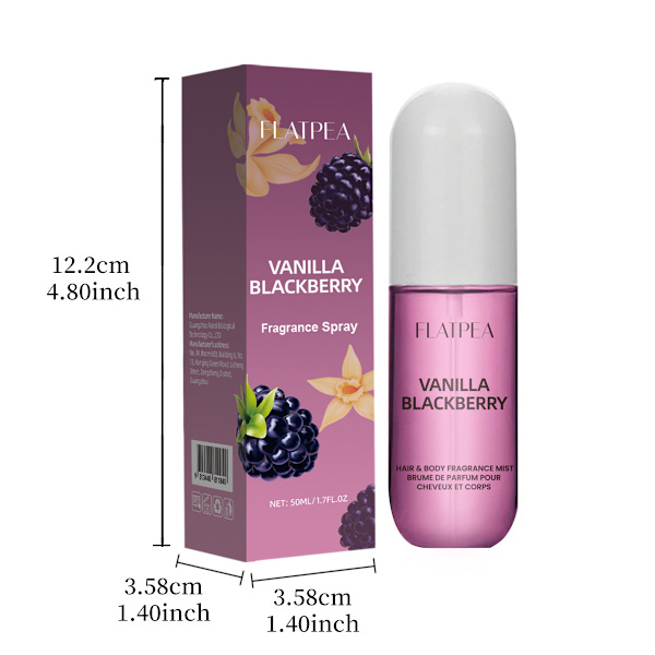 Dameparfume, vanilje brombær hår- og kropsduftspray, duft