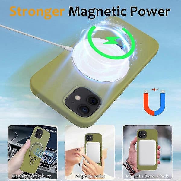 【03】Magnetic Case for iPhone 11 with Ring Stand PC+Silicone, Drop-proof Phone Case Sti Style K