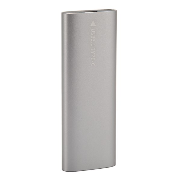 M.2 SATA SSD-kapsling USB C 3.1 10Gbps UASP Trim Aluminiumlegering Typ C SSD-kapsling för 2280 2260 2242 2230 Storlek NVME-protokoll Silverfärg
