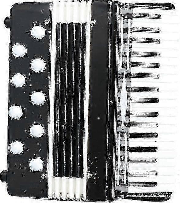 2024 Miniature Harmonika Kopi i Udstillingsboks - Lille Dukkehus Samlerobjekt