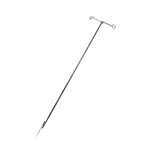 Campinglygte Stang Foldbar Letvægts Aluminium Legering Udendørs Lygte Stativ med Opbevaringspose til Picnicfiskeri Sort