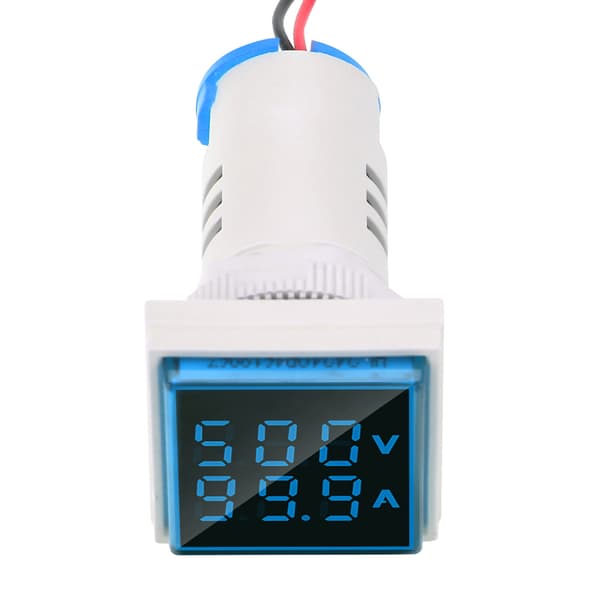 LED AC Jännitemittari - 22mm, 0-100A (1 kpl)