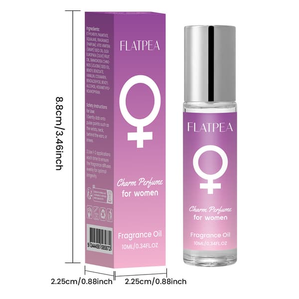 Pheromon roll-on parfumeolie til kvinder, vanilje gourmand duft, langvarig duft, alkoholfri.