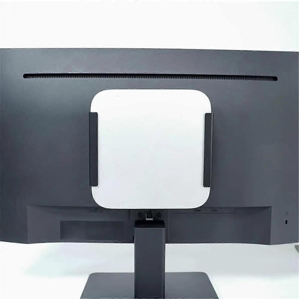 【03】Under Skrivbordsställ för Mac Mini M4 2024 Stationär Dator Metallfäste Hållare Bakom Skärm för Mac Min