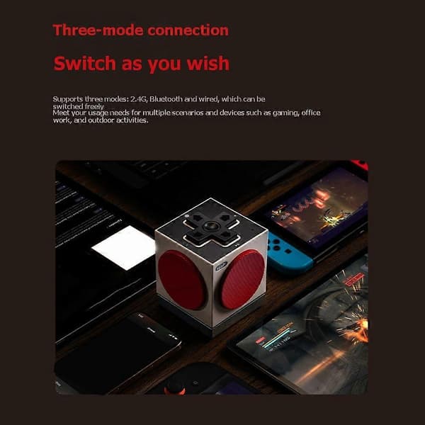 8BitDo Cube2 Trådlös Bluetooth-högtalare i retrostil med laddningsbas Lätt bärbar högtalare för PC bärbar dator spelbord