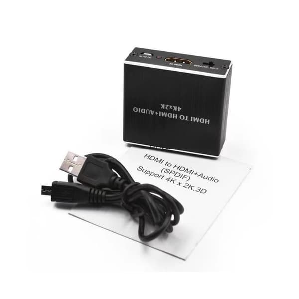 HDMI-ljudextraktor, 4K 30Hz HDMI-ljuddelare till optisk 3,5 mm, stereoadapter