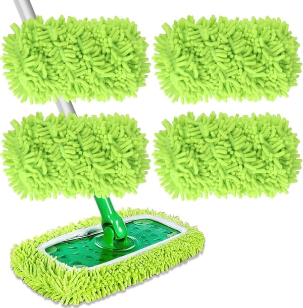 【03】Mikrofiber moppeklude til Swiffer Sweeper Moppe Refill Dampmoppe, Vådservietter Betræk Genanvendelige Vaskbare Moppepuder til Flisegulve