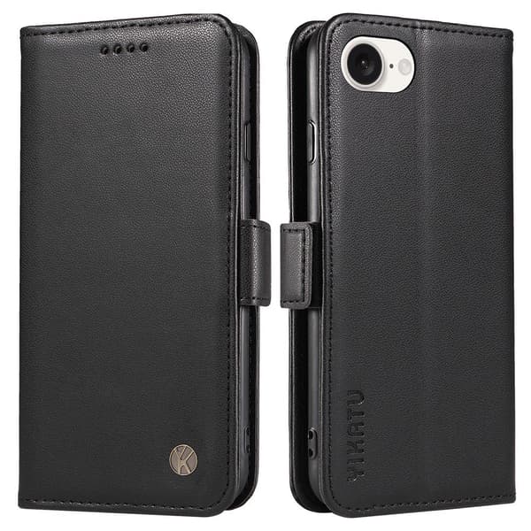 【03】YIKATU For iPhone 16e Mobile Case - Black Svart Svart black