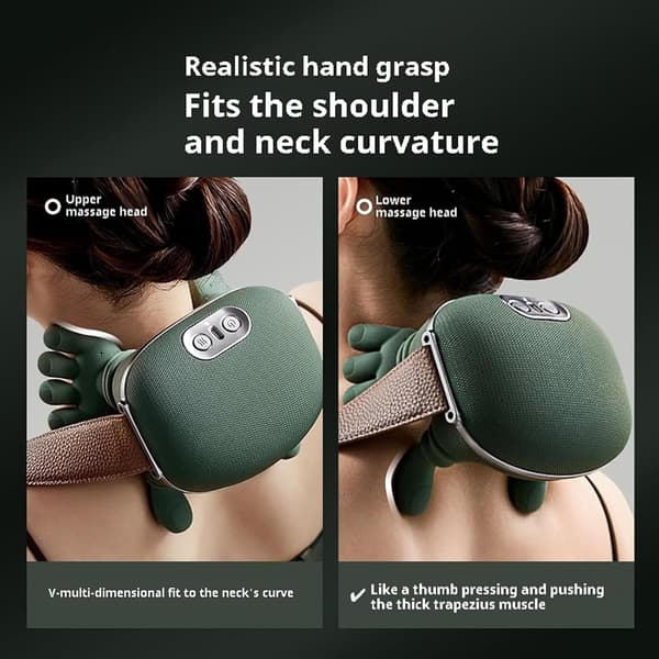 【03】Ny Stor Kapacitet Uppladdningsbar Bärbar Axel- och Nackmassager