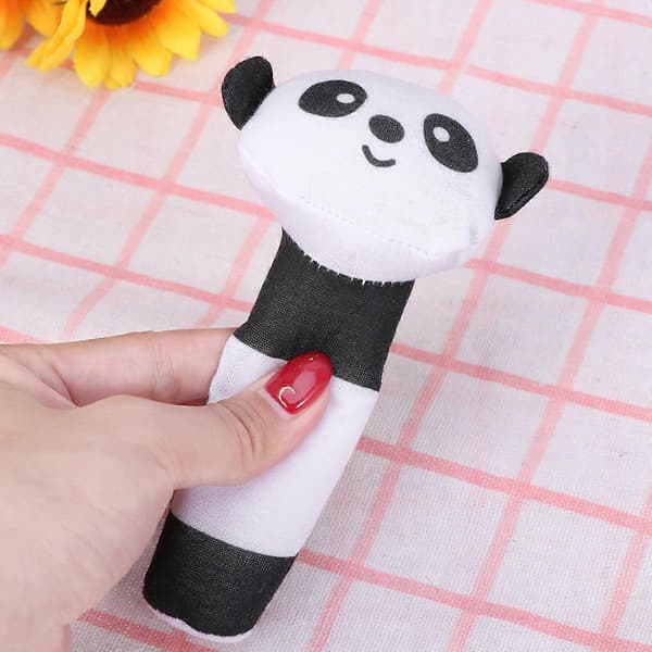Tegnefilms plyslegetøj Babyranglelegetøj Spædbørnsdukker til nyfødte småbørn (Panda)