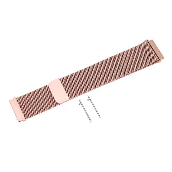 22 mm Universal Urrem Rustfrit Stål Magnetisk Absorptionssløjfe Metal Mesh Urrem Hurtigudløserrem til GT til Honor Magic Rosaguld