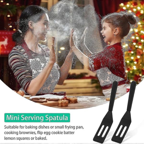 Non-stick Silikonspatel för stekpannor och köksredskap (svart, 6 delar) (4-d-1)