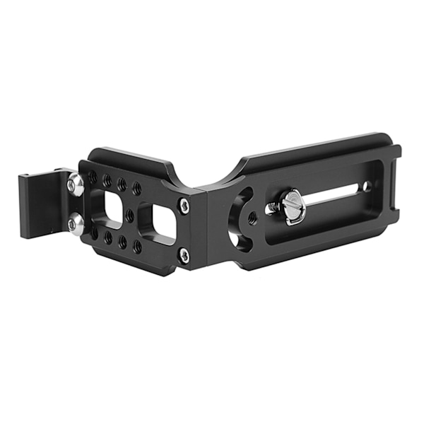 Universal Metal L-formet Quick Release-plade med Hot Shoe-beslag til hydraulisk kuglehoved SLR-kamera (sort)