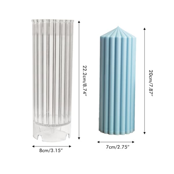 Grov Rille Tip Duftlysform Geometrisk Form Plast Lysfremstillingsforme til Fremstilling af Paraffinvoks og Carnaubavoks