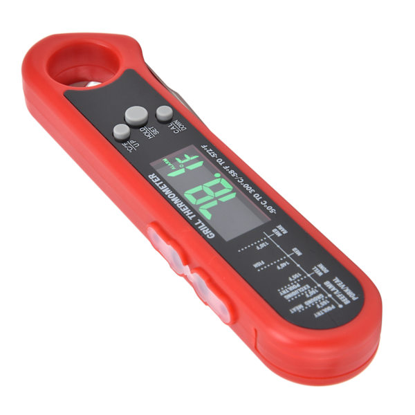 Vikbar Mat Termometer Multi Sond Alarm Digital Temperaturmätare för Grill Ugn