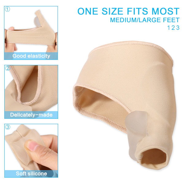 1 Par Bunion Pads Tå Bunion Corrector Protector Gel Polyuretan Tåspridare